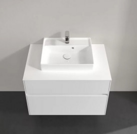 Тумба под раковину Villeroy & Boch Collaro 80х50 см МДФ глянцевый белый  C06900DH