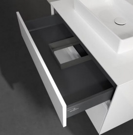 Тумба под раковину Villeroy & Boch Collaro 80х50 см МДФ глянцевый белый  C06900DH