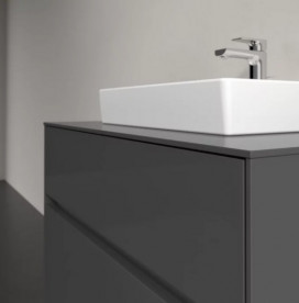 Тумба під раковину Villeroy & Boch Collaro 80х50 см МДФ глянсовий сірий C06900FP