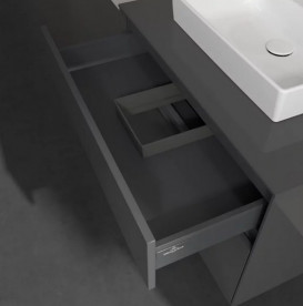 Тумба під раковину Villeroy & Boch Collaro 80х50 см МДФ глянсовий сірий C06900FP