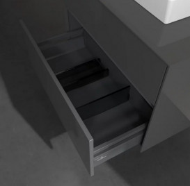 Тумба під раковину Villeroy & Boch Collaro 80х50 см МДФ глянсовий сірий C06900FP