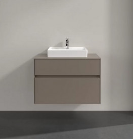 Тумба под раковину Villeroy & Boch Collaro 80х50 см ДСП трюфель серый C06900VG