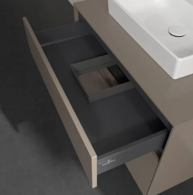 Тумба под раковину Villeroy & Boch Collaro 80х50 см ДСП трюфель серый C06900VG