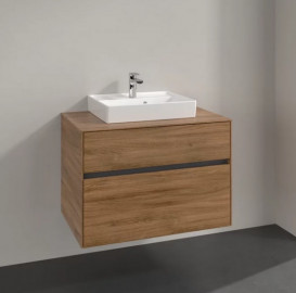 Тумба под раковину Villeroy & Boch Collaro 80х50 см ДСП дуб канзас C06900RH