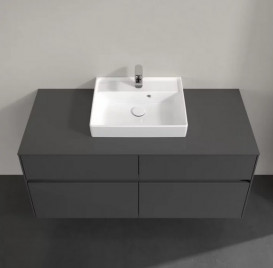Тумба под раковину Villeroy & Boch Collaro 120х50 см МДФ глянцевый серый C07000FP