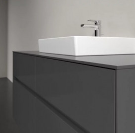 Тумба под раковину Villeroy & Boch Collaro 120х50 см МДФ глянцевый серый C07000FP