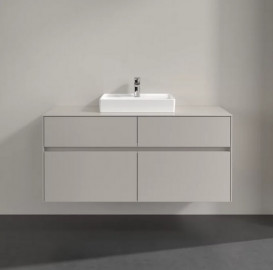 Тумба під раковину Villeroy&Boch Collaro 120х50 см ДСП м'який сірий C07000VK