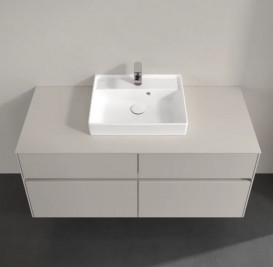 Тумба під раковину Villeroy&Boch Collaro 120х50 см ДСП м'який сірий C07000VK