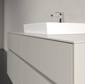 Тумба під раковину Villeroy&Boch Collaro 120х50 см ДСП м'який сірий C07000VK