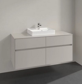 Тумба під раковину Villeroy&Boch Collaro 120х50 см ДСП м'який сірий C07000VK
