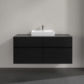 Тумба под раковину Villeroy & Boch Collaro 120х50 см МДФ черный матовый лак C07000PD
