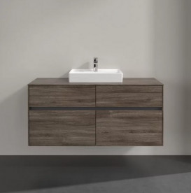 Тумба під раковину Villeroy & Boch Collaro 120х50 см ДСП кам'яний дуб C07000RK