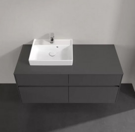 Тумба під раковину Villeroy&Boch Collaro 120х50 см МДФ глянсовий сірий C07100FP