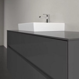Тумба під раковину Villeroy&Boch Collaro 120х50 см МДФ глянсовий сірий C07100FP
