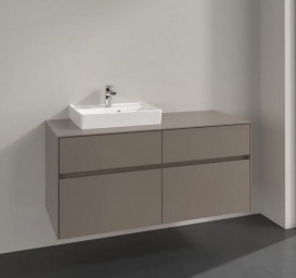 Тумба під раковину Villeroy&Boch Collaro 120х50 см ДСП трюфель сірий C07100VG