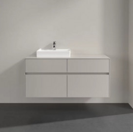 Тумба під раковину Villeroy&Boch Collaro 120х50 см ДСП м'який сірий C07100VK