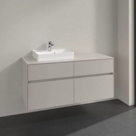 Тумба під раковину Villeroy&Boch Collaro 120х50 см ДСП м'який сірий C07100VK