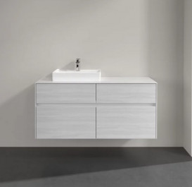 Тумба під раковину Villeroy&Boch Collaro 120х50 см ДСП біле дерево C07100E8