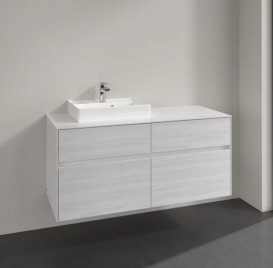 Тумба під раковину Villeroy&Boch Collaro 120х50 см ДСП біле дерево C07100E8