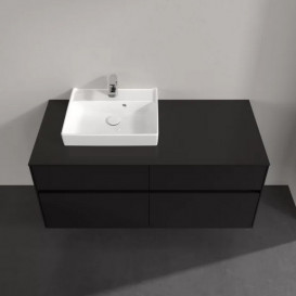 Тумба під раковину Villeroy & Boch Collaro 120х50 см МДФ чорний матовий лак C07100PD
