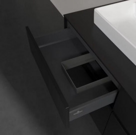 Тумба під раковину Villeroy & Boch Collaro 120х50 см МДФ чорний матовий лак C07100PD