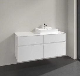 Тумба під раковину Villeroy&Boch Collaro 120х50 см МДФ глянсовий білий C07200DH
