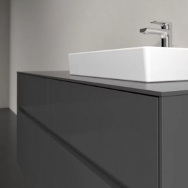 Тумба под раковину Villeroy & Boch Collaro 120х50 см МДФ глянцевый серый C07200FP