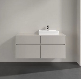 Тумба під раковину Villeroy&Boch Collaro 120х50 см ДСП м'який сірий C07200VK