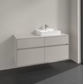 Тумба під раковину Villeroy&Boch Collaro 120х50 см ДСП м'який сірий C07200VK