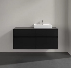 Тумба под раковину Villeroy & Boch Collaro 120х50 см МДФ черный матовый лак C07200PD