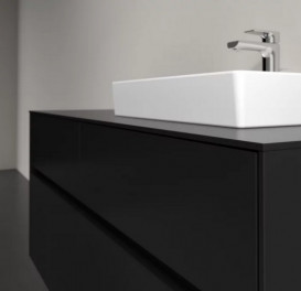 Тумба под раковину Villeroy & Boch Collaro 120х50 см МДФ черный матовый лак C07200PD