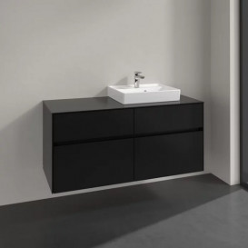 Тумба под раковину Villeroy & Boch Collaro 120х50 см МДФ черный матовый лак C07200PD