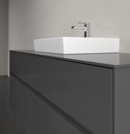 Тумба под раковину Villeroy & Boch Collaro 140х50 см МДФ глянцевый серый C07300FP