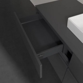 Тумба под раковину Villeroy & Boch Collaro 140х50 см МДФ глянцевый серый C07300FP