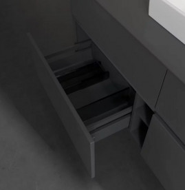 Тумба под раковину Villeroy & Boch Collaro 140х50 см МДФ глянцевый серый C07300FP