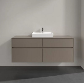 Тумба под раковину Villeroy & Boch Collaro 140х50 см ДСП трюфель серый  C07300VG