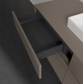 Тумба под раковину Villeroy & Boch Collaro 140х50 см ДСП трюфель серый  C07300VG