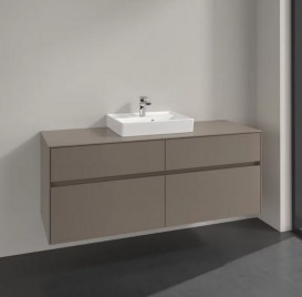 Тумба под раковину Villeroy & Boch Collaro 140х50 см ДСП трюфель серый  C07300VG