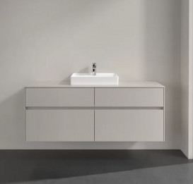 Тумба під раковину Villeroy&Boch Collaro 140х50 см ДСП м'який сірий C07300VK