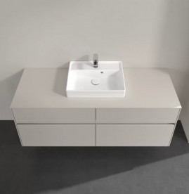 Тумба під раковину Villeroy&Boch Collaro 140х50 см ДСП м'який сірий C07300VK