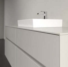 Тумба під раковину Villeroy&Boch Collaro 140х50 см ДСП м'який сірий C07300VK