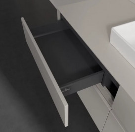 Тумба під раковину Villeroy&Boch Collaro 140х50 см ДСП м'який сірий C07300VK