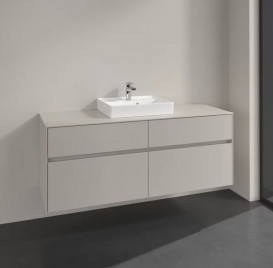 Тумба под раковину Villeroy & Boch Collaro 140х50 см ДСП мягкий серый C07300VK