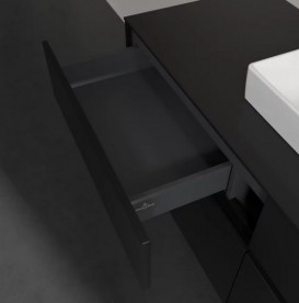 Тумба под раковину Villeroy & Boch Collaro 140х50 см МДФ черный матовый лак C07300PD