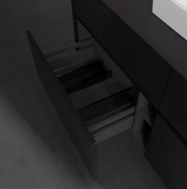 Тумба под раковину Villeroy & Boch Collaro 140х50 см МДФ черный матовый лак C07300PD