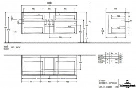 Тумба под раковину Villeroy & Boch Collaro 140х50 см ДСП каменный дуб C07300RK