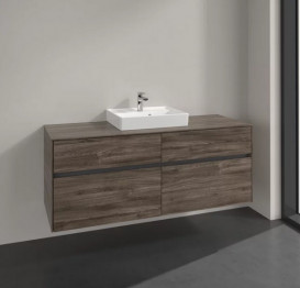 Тумба під раковину Villeroy & Boch Collaro 140х50 см ДСП кам'яний дуб C07300RK