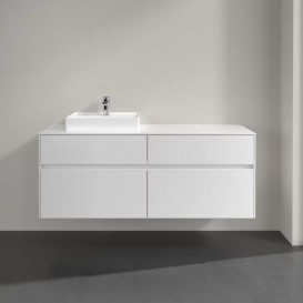 Тумба під раковину Villeroy&Boch Collaro 140х50 см ДСП білий матовий C07400MS