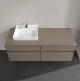 Тумба під раковину Villeroy & Boch Collaro 140х50 см ДСП сірий трюфель C07400VG