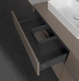 Тумба під раковину Villeroy & Boch Collaro 140х50 см ДСП сірий трюфель C07400VG